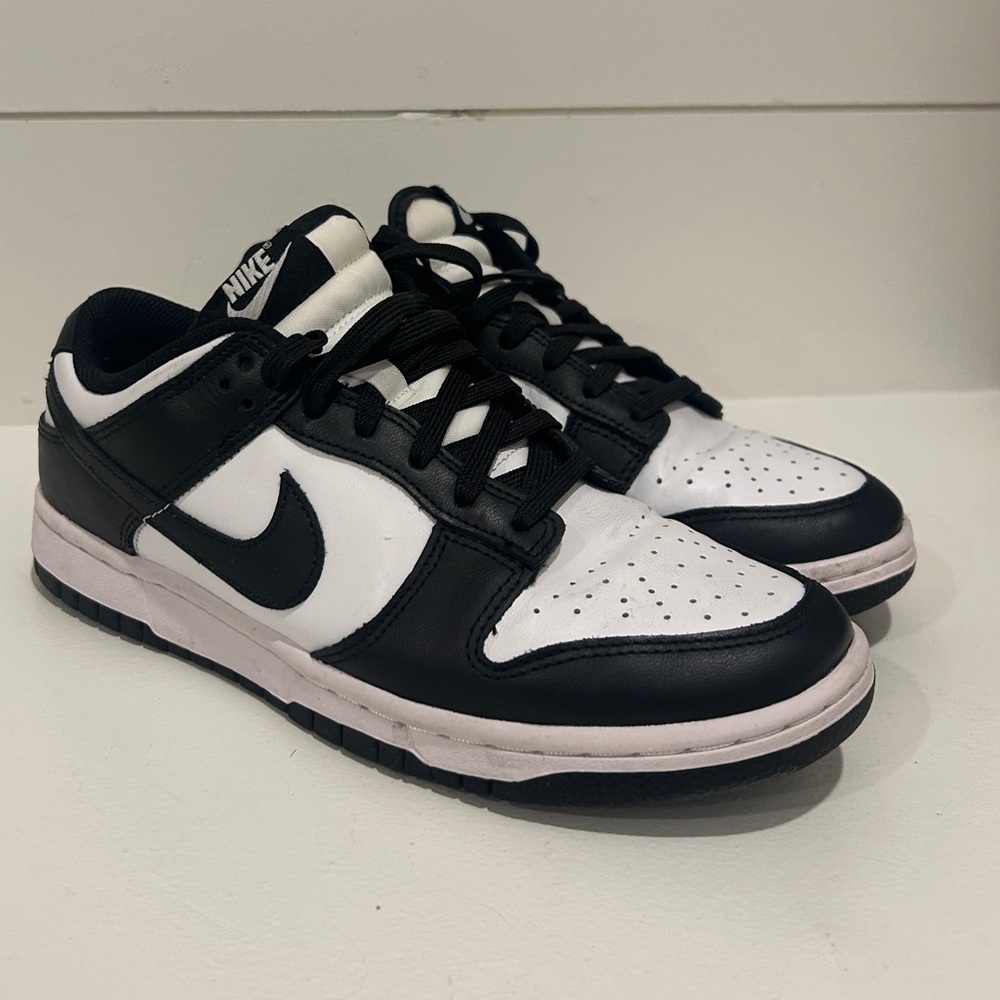 [7.5] Black + White Nike Dunk Low Basketball Sneaker